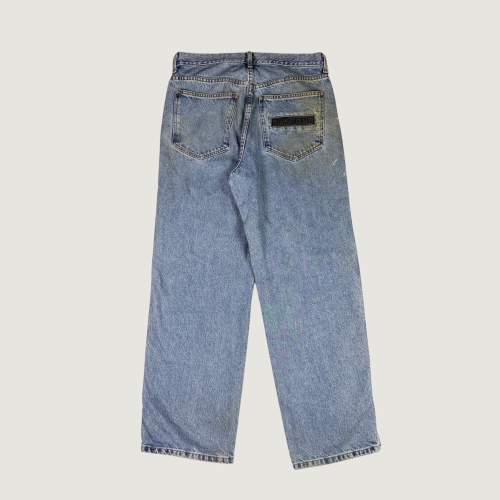 Vintage Calvin Klein CK Jeans Mens 33x31 Light Wash Paint Splatter Straight Leg